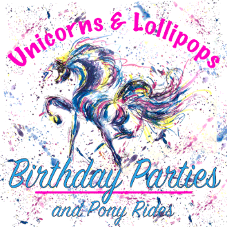 Unicorns and Lollipops Birthday Parties and Pony Rides logo